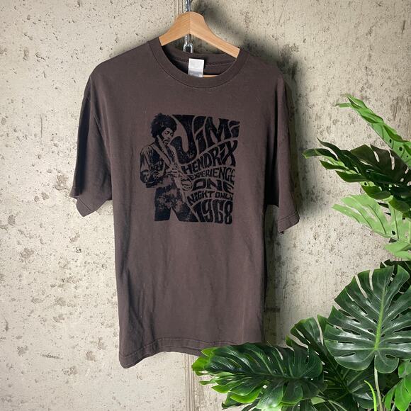 Jimi Hendrix Experience 1968 Earth Tone Brown Shirt Y2k XL - Picture 1 of 3